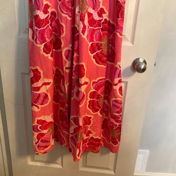 Loft Linen Blend V-Neck  Dress - NWT - Picture 4 of 15